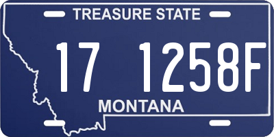 MT license plate 171258F