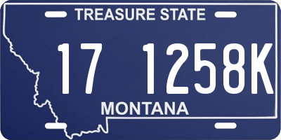 MT license plate 171258K