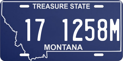 MT license plate 171258M