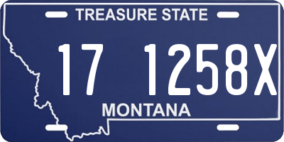 MT license plate 171258X
