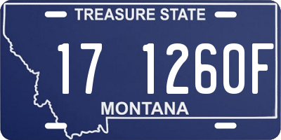 MT license plate 171260F