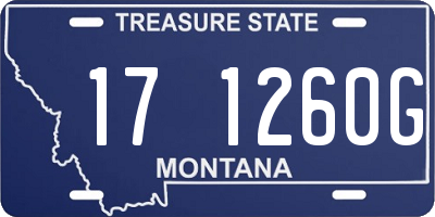 MT license plate 171260G