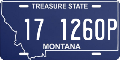 MT license plate 171260P