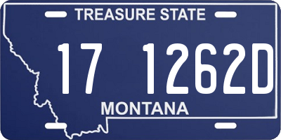MT license plate 171262D