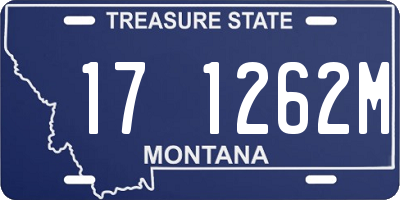 MT license plate 171262M