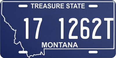 MT license plate 171262T