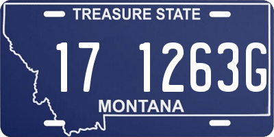 MT license plate 171263G