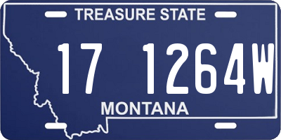 MT license plate 171264W