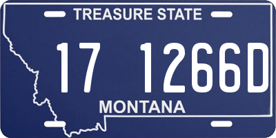 MT license plate 171266D
