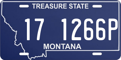 MT license plate 171266P
