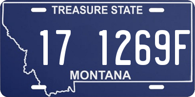 MT license plate 171269F