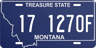 MT license plate 171270F