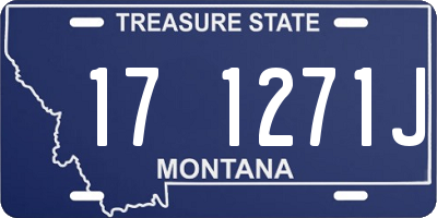 MT license plate 171271J