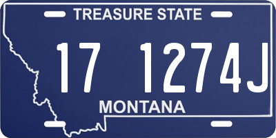 MT license plate 171274J
