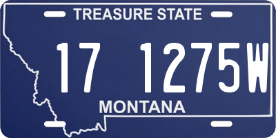 MT license plate 171275W
