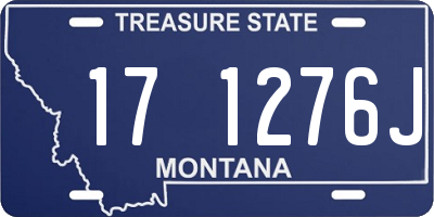 MT license plate 171276J