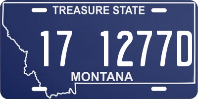 MT license plate 171277D
