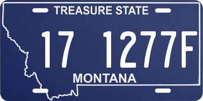 MT license plate 171277F