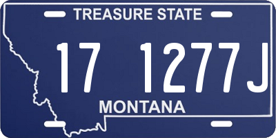 MT license plate 171277J