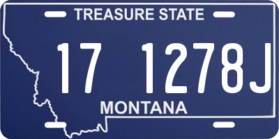 MT license plate 171278J