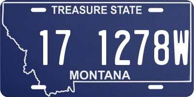 MT license plate 171278W