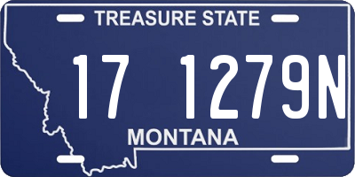 MT license plate 171279N