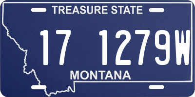 MT license plate 171279W