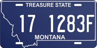 MT license plate 171283F