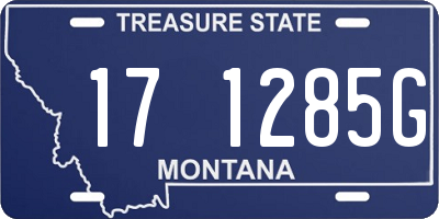 MT license plate 171285G