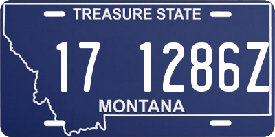 MT license plate 171286Z