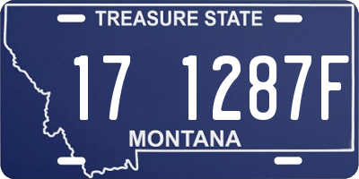 MT license plate 171287F