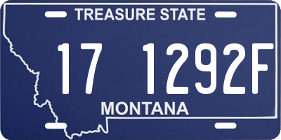 MT license plate 171292F