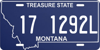 MT license plate 171292L