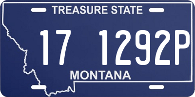 MT license plate 171292P