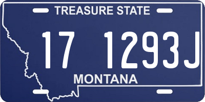 MT license plate 171293J