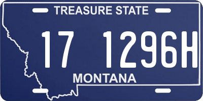 MT license plate 171296H