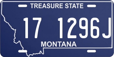 MT license plate 171296J
