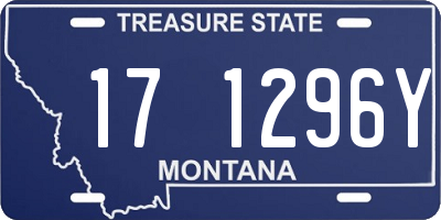 MT license plate 171296Y