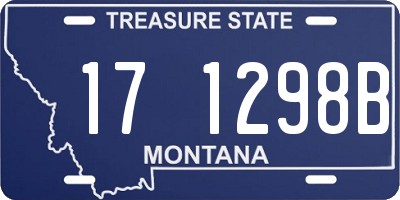 MT license plate 171298B