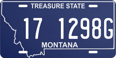 MT license plate 171298G