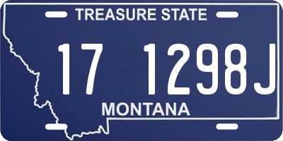 MT license plate 171298J