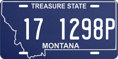 MT license plate 171298P