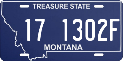 MT license plate 171302F