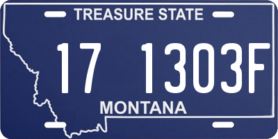 MT license plate 171303F