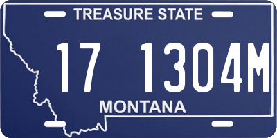 MT license plate 171304M