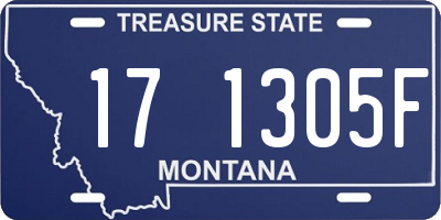 MT license plate 171305F