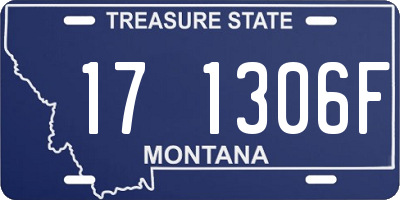 MT license plate 171306F