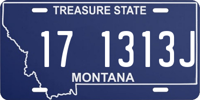 MT license plate 171313J