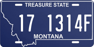 MT license plate 171314F