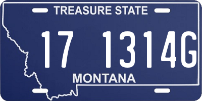 MT license plate 171314G
